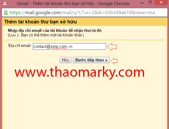 Hướng dẫn Gửi/nhận mail domain thông qua tài khoản Gmail 7